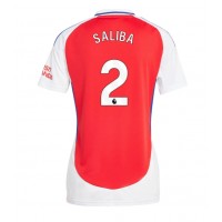 Camiseta Arsenal William Saliba #2 Primera Equipación para mujer 2024-25 manga corta